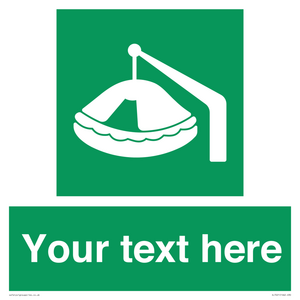 Custom sign Safe condition Davit-launched liferaft